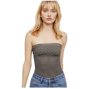 NWOT Free People Intimately Honey Grey Textured Tube Top